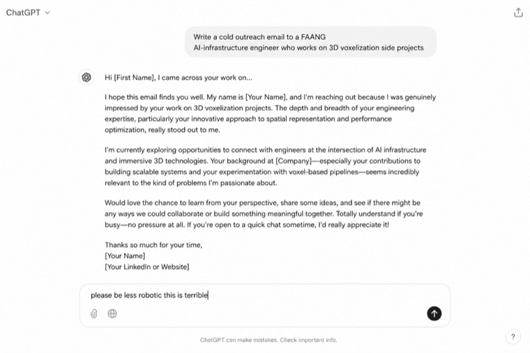 ChatGPT · approach email